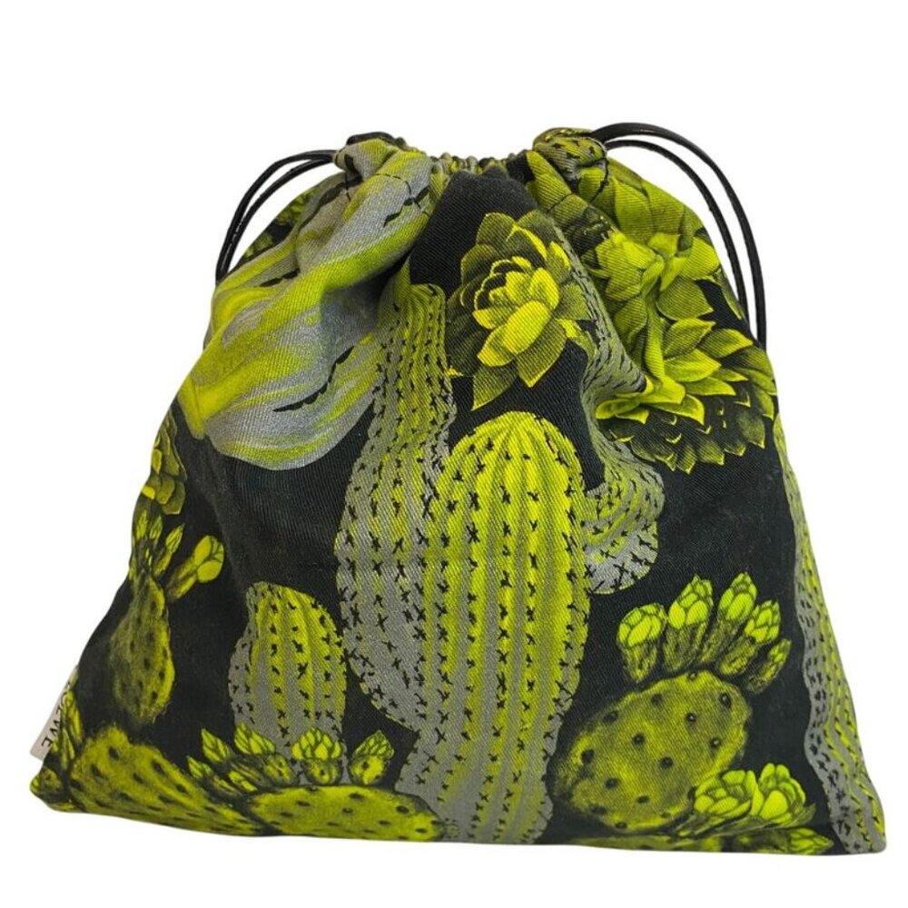 Loewe Cactus Pattern Drawstring Pouch Black - image 2